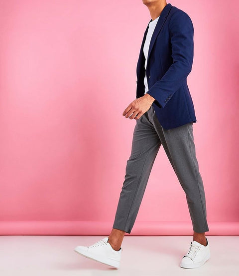 Slim Fit Blue Pique Blazer