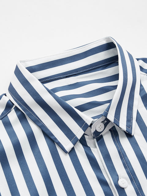 Blue White Stripes Shirt