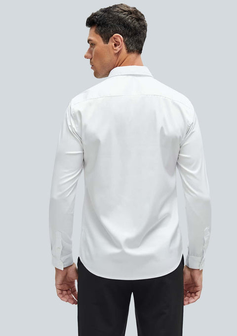 Men Solid White Shirt