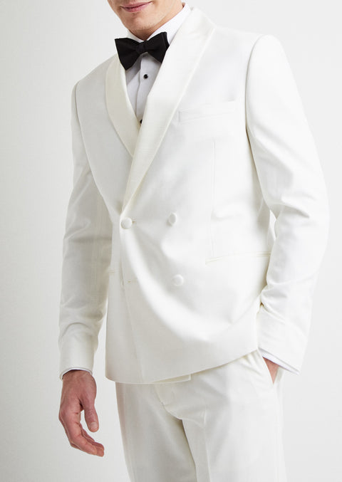 White Double Breasted Suit