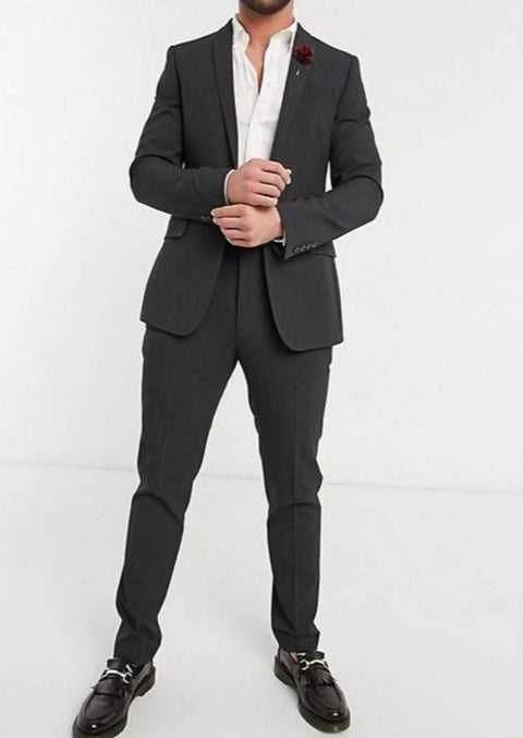 Charcoal Grey Slim Fit Blazer Suit