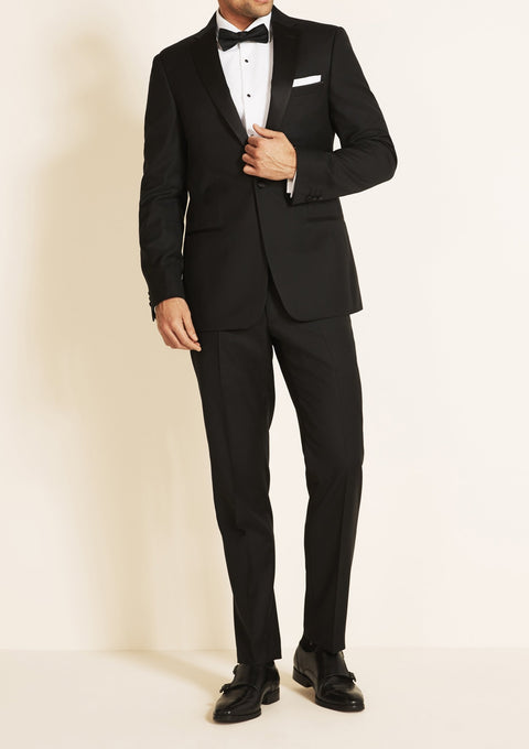 Tailored Fit Black Tuxedo Suit