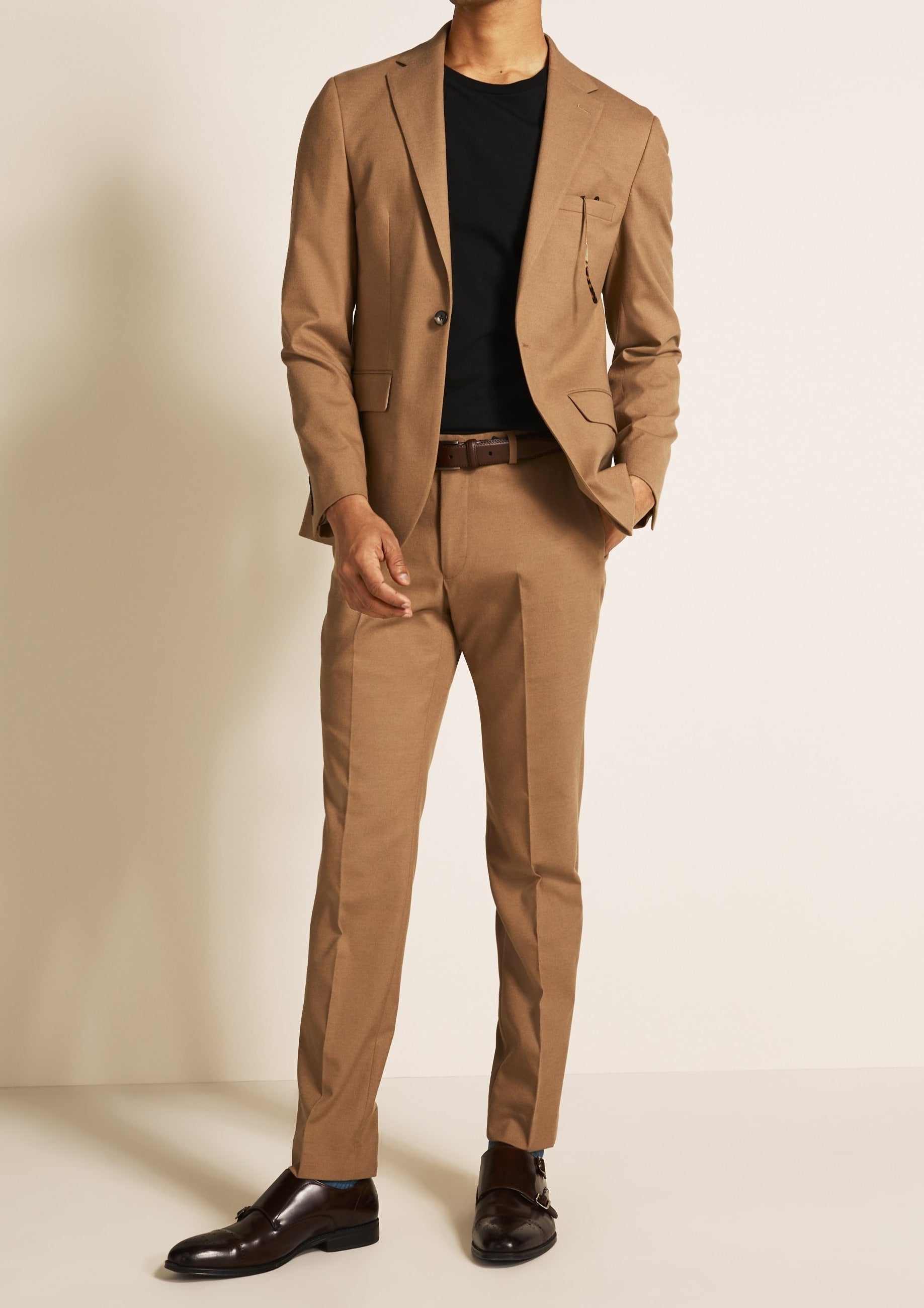 Coat pant camel clearance colour