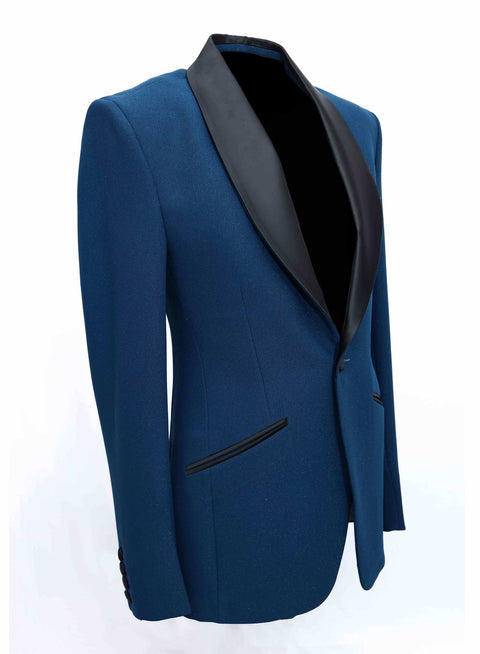 Shawl Collar Teal Blue Prom Tuxedo Blazer