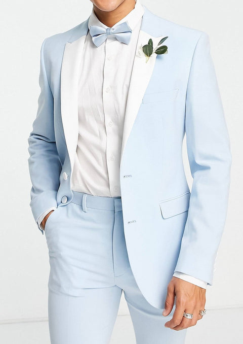 Light Blue Tuxedo Suit for Wedding
