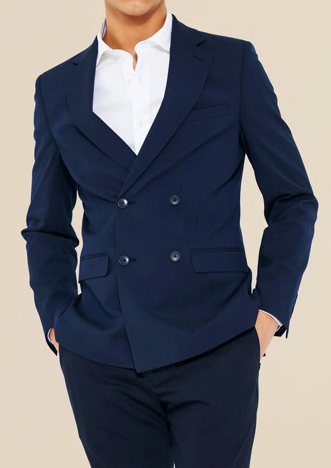 Blue Double Breasted Blazer Suit