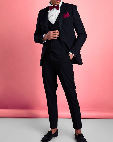 Black Slim Fit Tuxedo Blazer/Suit