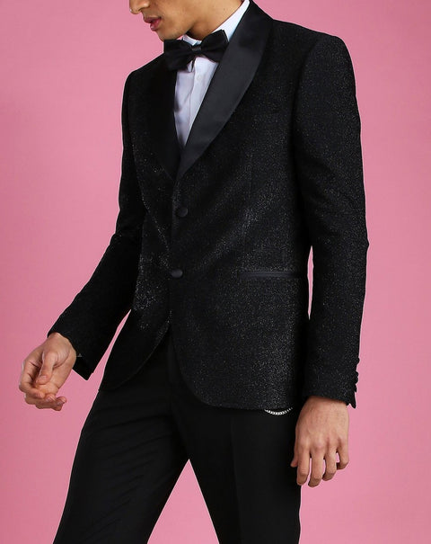 Black Prom Tuxedo Blazer/Suit With Shawl Collar