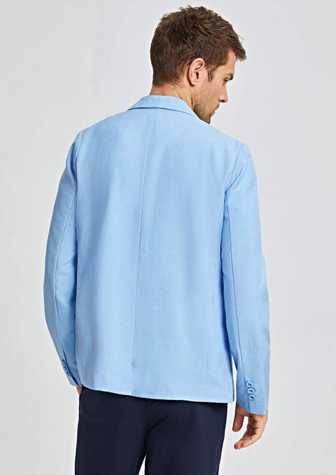 Blazer with patch pocket in blue