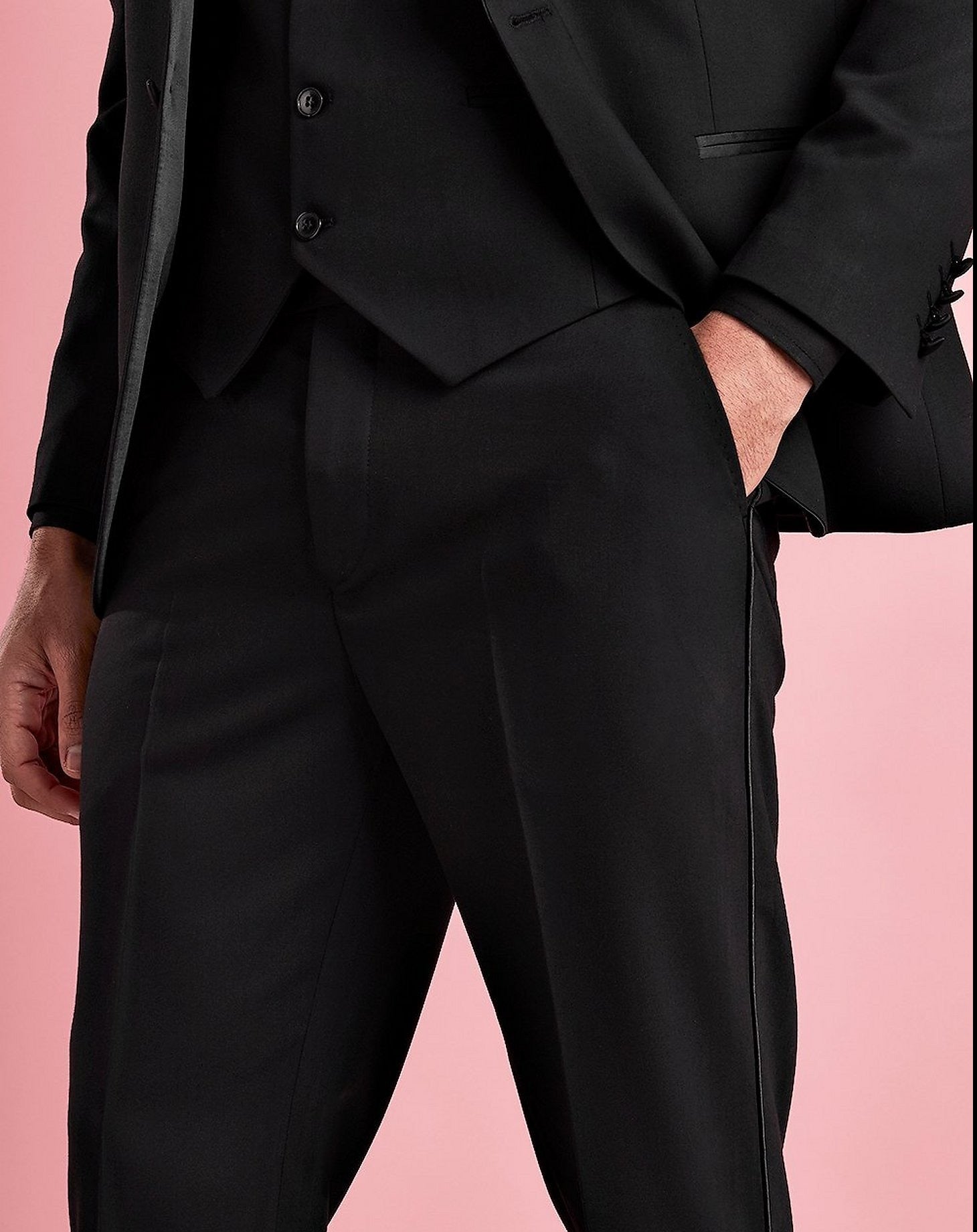 Pure Wool Tuxedo Trousers | GutteridgeUS | Men's Suits