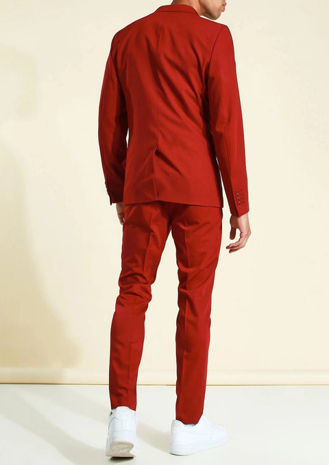 Red Notch Lapel Blazer / Suit