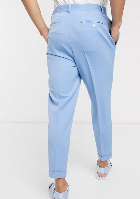 Tapered trouser in light blue