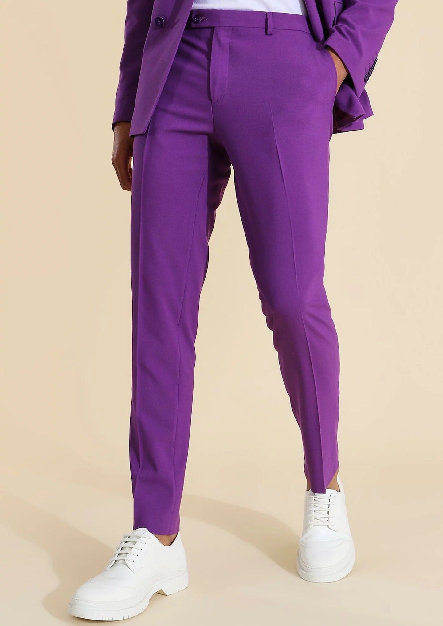 Double Breasted Blazer Suit in Purple – Tumuh