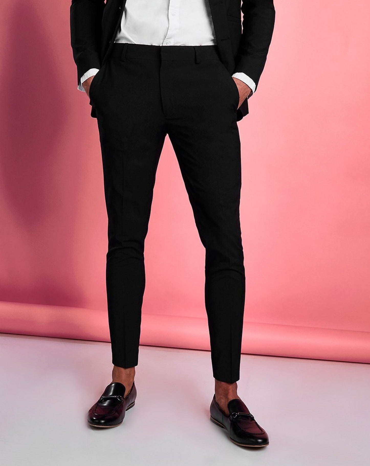 Men's 5-Pocket Ultra-Stretch Skinny Fit Chino Pants Dark Grey at Amazon  Men's Clothing store