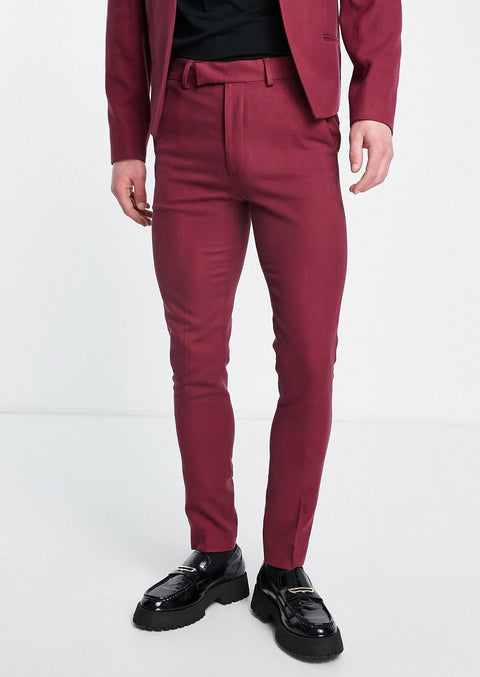 Red Slim Fit Suit/ Jacket
