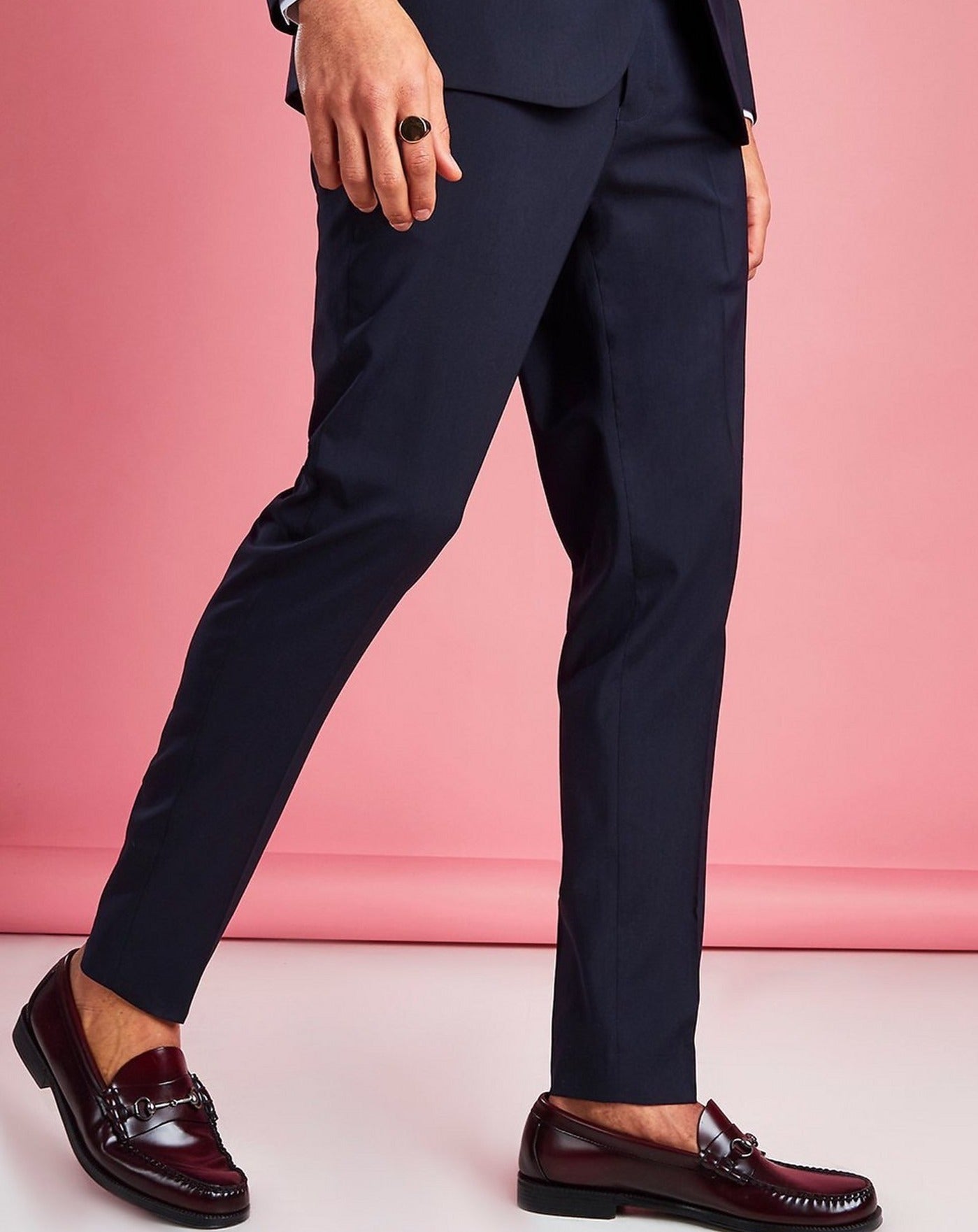 Incotex Model 100 Navy Slim Fit Stretch Cotton Trousers