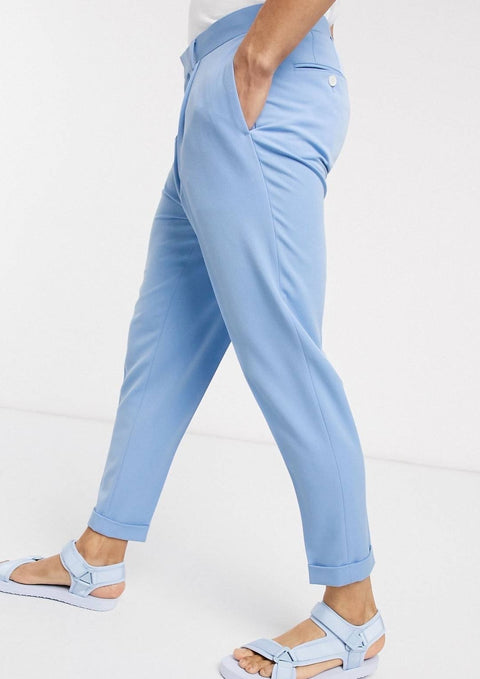Tapered trouser in light blue