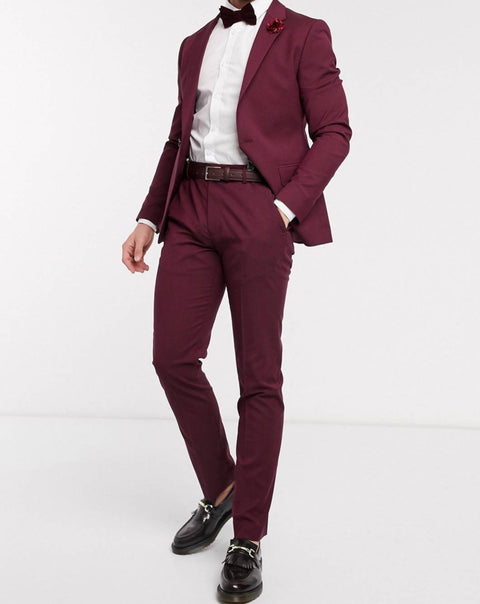 Burgundy Wedding Suit/Jacket
