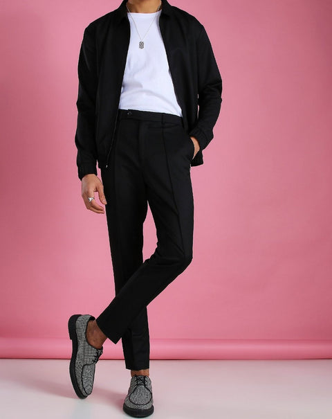 Black slim fit jacket/suit