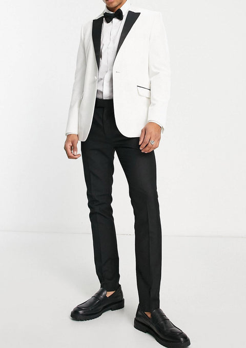 White Velvet Tuxedo Blazer/Suit with Peak Lapel tumuh