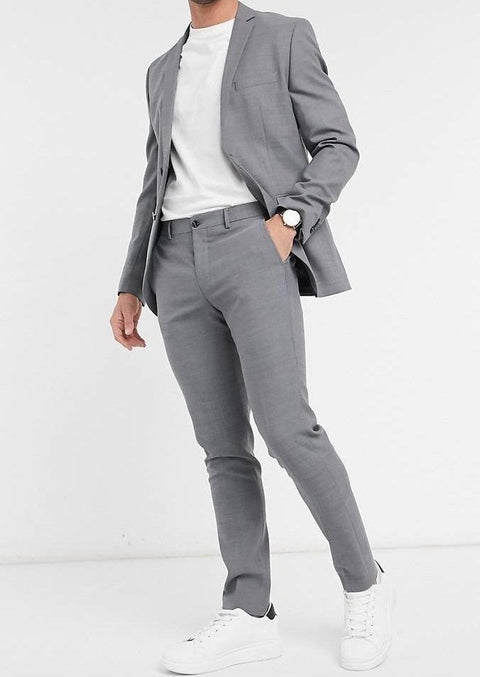 Grey slim fit suit/balzer