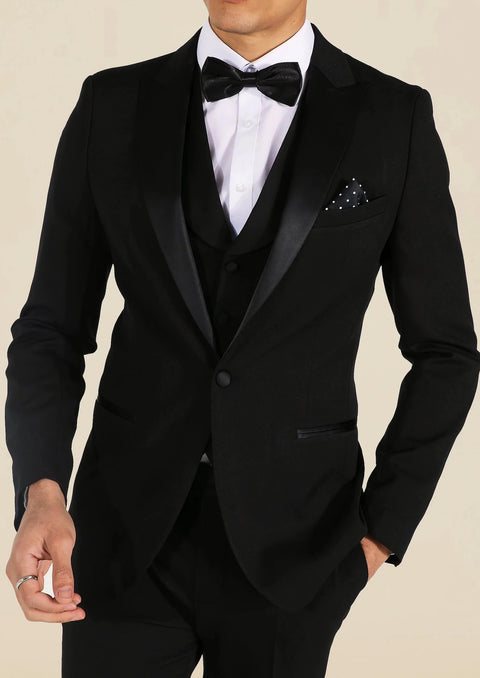 Wedding Slim Black Tuxedo Suit Jacket Tumuh