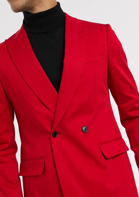 Red Double Breasted Suit / Blazer