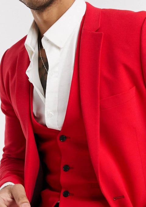 Red Slim Suit / Blazer