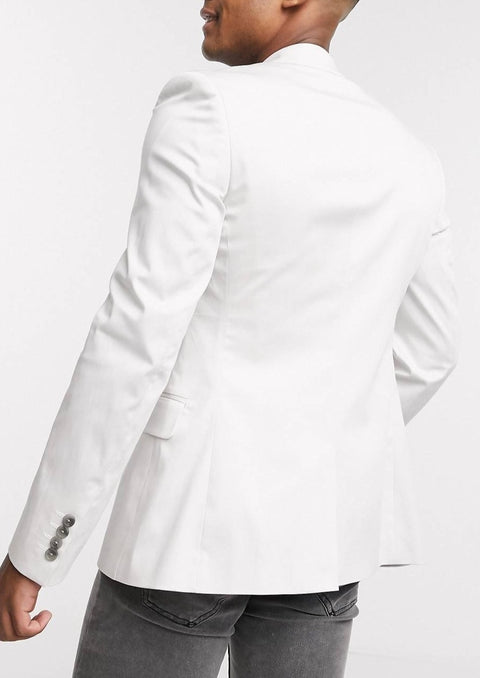 White Double Breasted Blazer