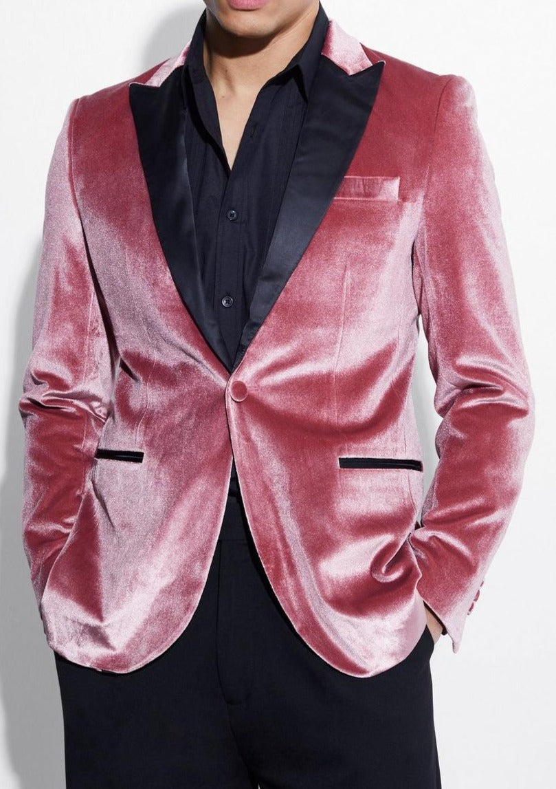 Light pink hot sale velvet jacket