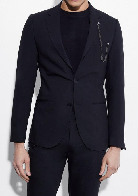 Black Skinny Fit Blazer Suit Tumuh